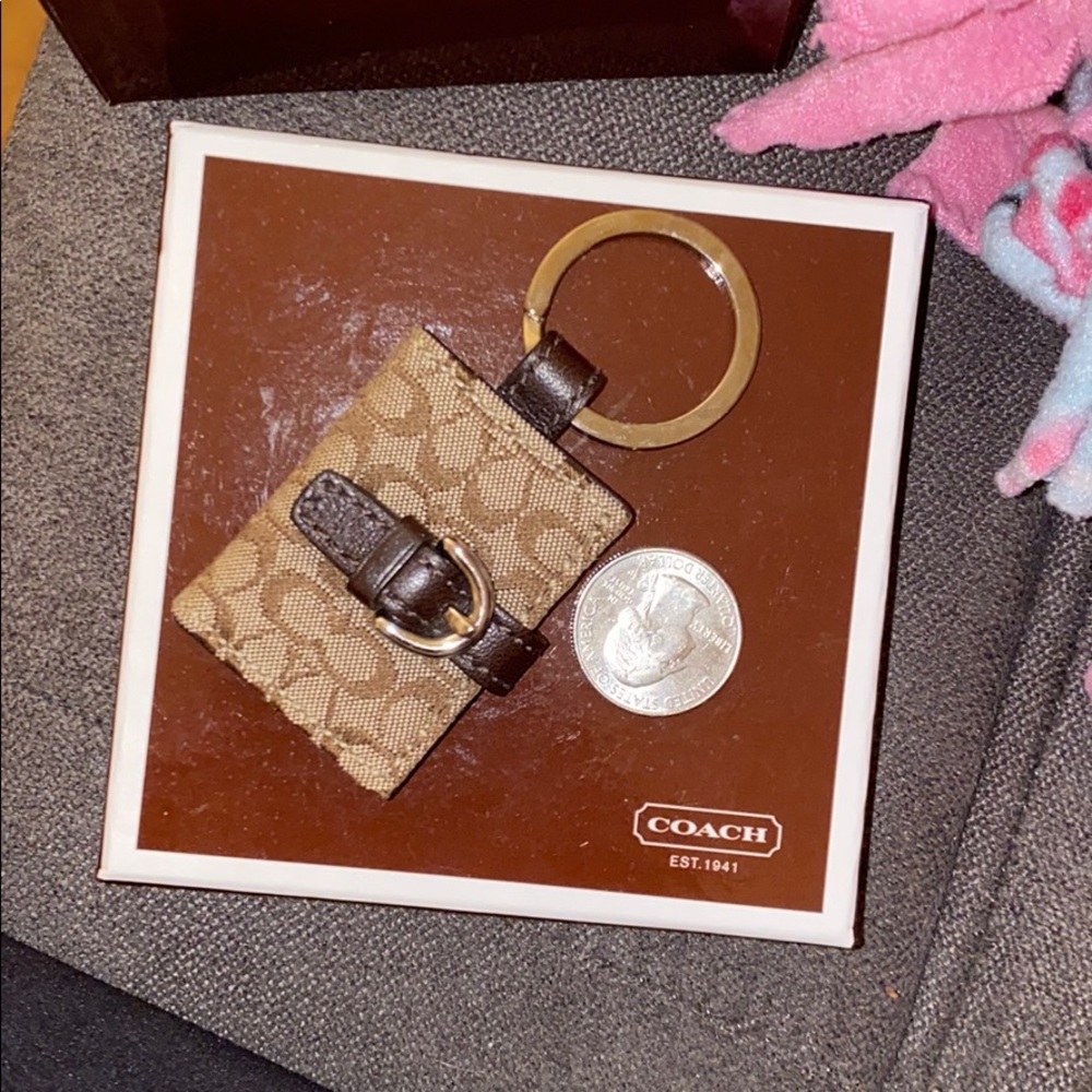coach keychain locket